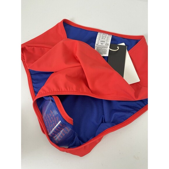 adidas High-Waist Bikini Bottom Swimwear Bright Red NWT Size XL - Picture 6 of 11
